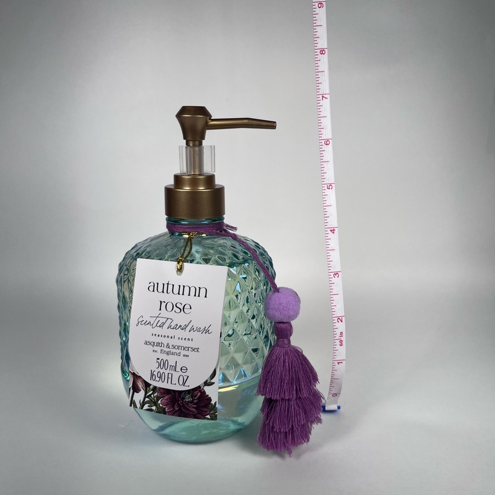 Asquith & Somerset Autumn Rose Hand Wash Glass Bottle - Picture 3 of 4